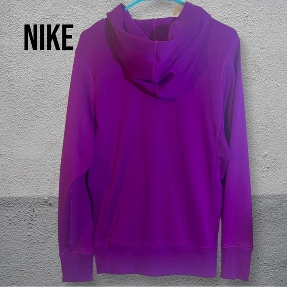 Nike Purple Fuschia Track Running 1/2 Zip Polyester Hoodie Size Small - Picture 2 of 5
